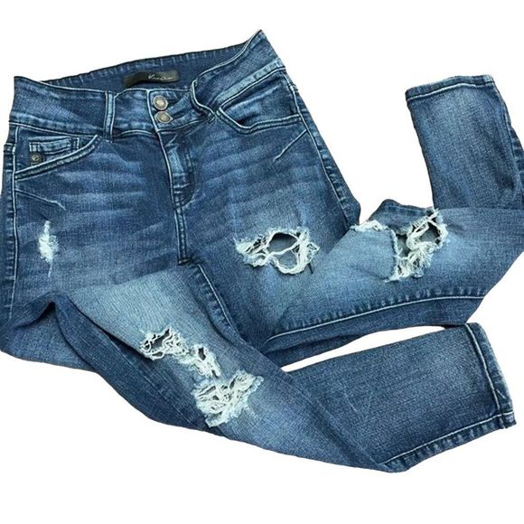 KanCan Los Angeles Womens Distressed Skinny Leg Denim Jeans Size 26 - Picture 1 of 12